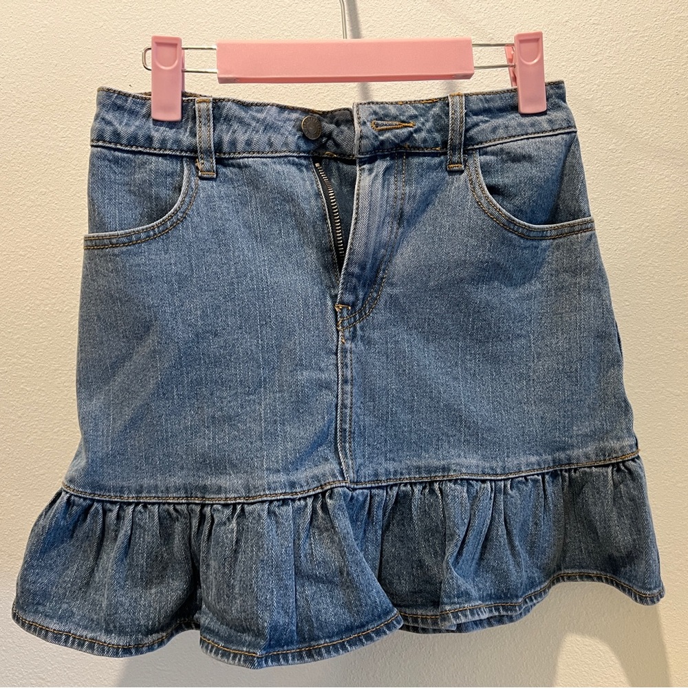 J. Galt/Brandy Melville Denim Flared Bottom Mini Skirt, Small. Barely Worn